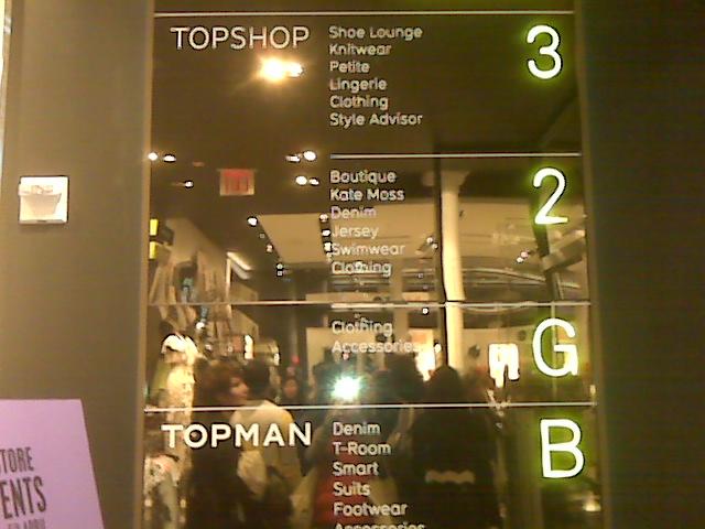 Topshop NYC store