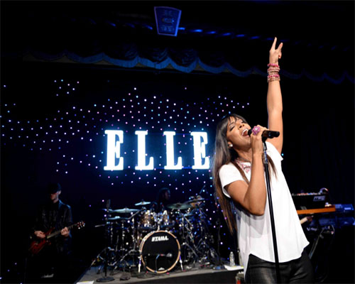 Kelly Rowland performing at ELLE's Women in Music Celebration