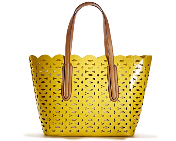 Yellow Perforated Tote TJMAXX