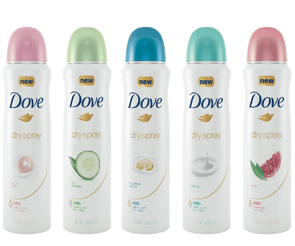 dove dryspray new deodorant