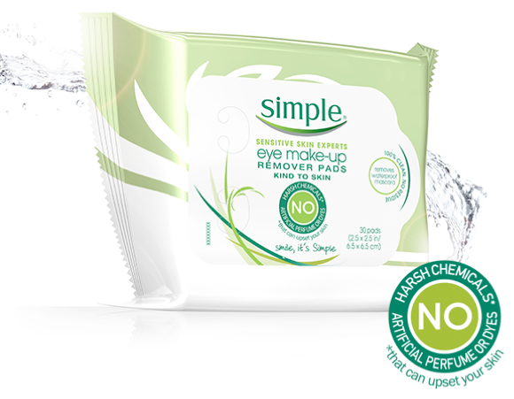 simple eye make-up remover pads