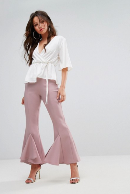 Asos PrettyLittleThing Flared Frill Pant