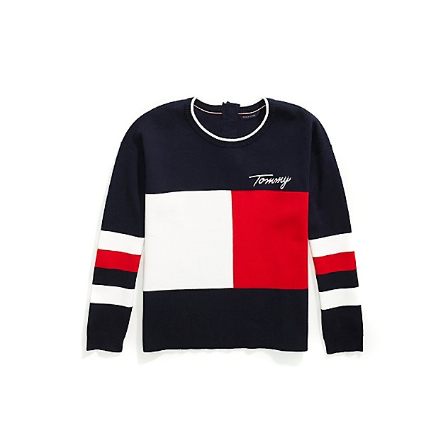 Tommy Adaptive Signature Colorblock Sweater
